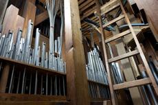 Der Aufbau der Orgel